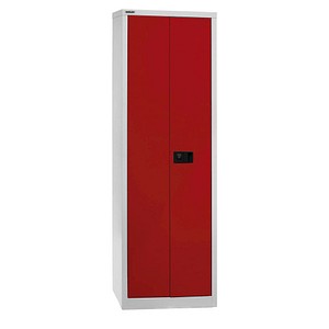 BISLEY Stahlschrank Universal E782A04B6506 lichtgrau, kardinalrot 60,0 x 40,0 x 195,0 cm