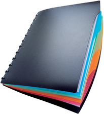 DURABLE Sichtbuch DURALOOK Style, A4, mit 20 Sichthüllen schwarz, inkl. 4-teili