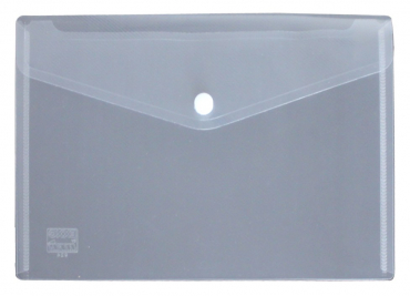 Dokumententaschen Sammelmappen Sichttaschen A5 quer transparent natur- Dokumentenmappe mit Klappe und Druckknopf- 10 Stück