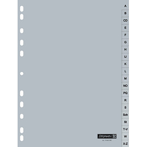 BRUNNEN Ordnerregister Vollformat A-Z grau 20-teilig, 1 St.