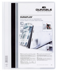 DURABLE Schnellhefter DURAPLUS, DIN A4, weiß, überbreit transparenter Vorderdec