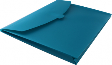 EXXO Action Wallet - Premium Dokumententasche A4 quer mit Füllhöhe und Klettverschluss in opak, Farbe: türkis - 5 Stück