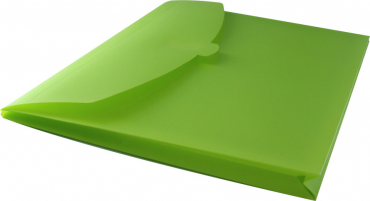 EXXO Action Wallet - Premium Dokumententasche A4 quer mit Füllhöhe und Klettverschluss in opak, Farbe: limone - 5 Stück