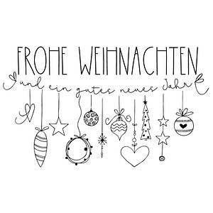 Rayher Frohe Weihnachten Motivstempel Girlande 6,0 x 10,0 cm
