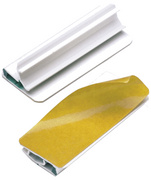 DURABLE VARIOCLIP adhäsiv, weißer Clip mit grünen Streifen Länge: 60 mm - 10 St