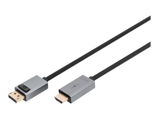 DIGITUS DisplayPort Adapterkabel, DP - HDMI Typ A, 4K, 3,0 m