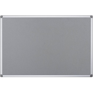 Bi-Office Pinnwand Feuerhemmend 90,0 x 60,0 cm Textil grau