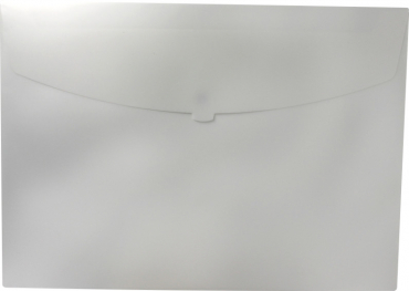 EXXO by HFP Action Wallet - Premium Dokumententasche Sammelmappe A2 quer mit Klettverschluss in opak, Farbe: weiß - 5 Stück