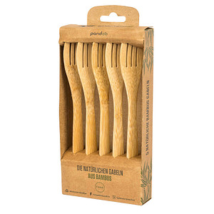 5 pandoo Mehrweg-Gabeln Holz