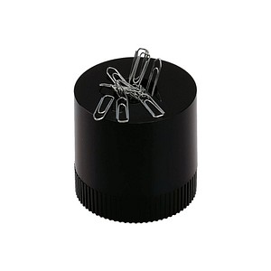Büroklammernspender clipboy schwarz magnetisch mit Klammern