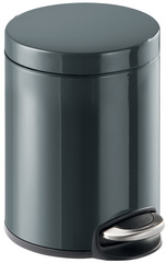 DURABLE Tret-Abfalleimer Metall, rund, 5 Liter, anthrazit aus pulverbeschichtet