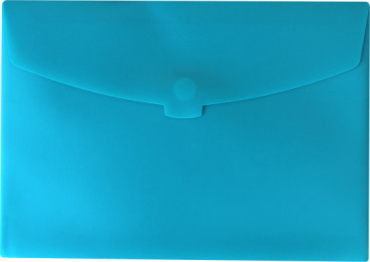 EXXO by HFP Action Wallet - Premium Dokumententasche Sammelmappe A4 quer mit Klettverschluss in opak, Farbe: türkis - 5 Stück