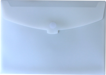 EXXO by HFP Action Wallet - Premium Dokumententasche Sammelmappe A4 quer mit Klettverschluss in opak, Farbe: weiß - 5 Stück