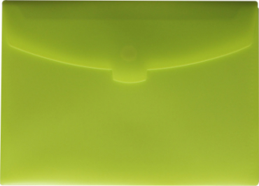 Premium Dokumententasche Sammelmappe A5 quer mit Klettverschluss in opak, Farbe:  limone - 5 Stück