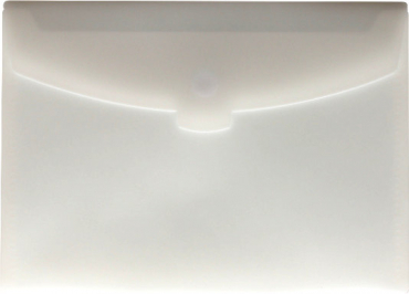 Premium Dokumententasche Sammelmappe A5 quer mit Klettverschluss in opak, Farbe:  weiß - 5 Stück