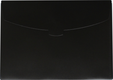 Premium Dokumententasche Sammelmappe A5 quer mit Klettverschluss in opak, Farbe:  schwarz - 5 Stück