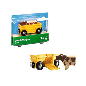 BRIO® Tierwagen mit Kuh 33406 Spielzeugeisenbahnen