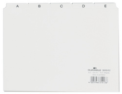 DURABLE Leitregister 3650-02 DIN A5 quer weiß PP