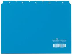 DURABLE Leitregister A - Z, PP, A5 quer, blau, 25