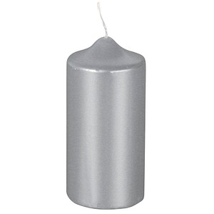 PAPSTAR Stumpenkerze, 60 mm, silber