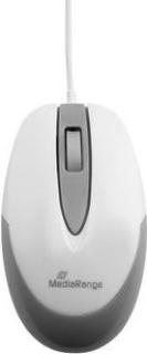 MEDIARANGE Maus USB 2.0 3 Tasten, kompakt weiß/grau