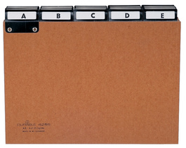 DURABLE Leitregister A - Z, Pressspan, DIN A5 quer, braun - für den Markt: D - 