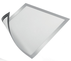 DURABLE Magnet-Rahmen, DIN A3, Hartfolie, silber selbstklebender Informationsra