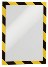 DURABLE Magnetrahmen DURAFRAME SECURITY, A4, gelb/schwarz selbstklebender Infor