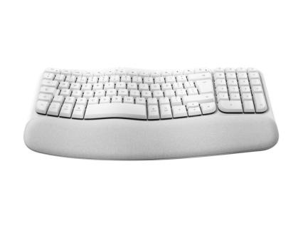 LOGITECH Wave Keys for Mac Off-White DE-Layout Kabellose ergonomische Tastatur