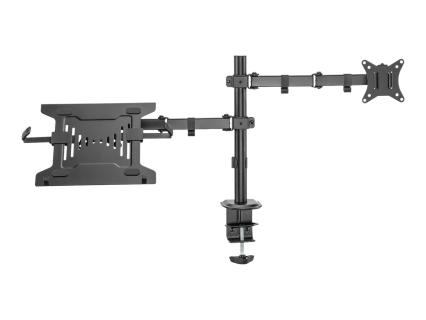 DIGITUS Universal Monitorarm mit Notebookhalterung, schwarz