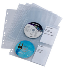 DURABLE CD/DVD-Hüllen mit Einschubfächern 5238-19 Transparent 4 CDs/DVDs