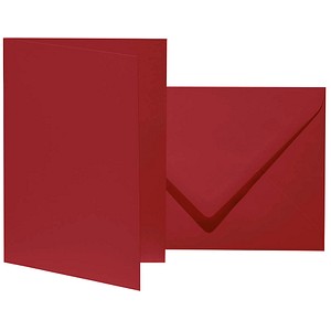 10 artoz Faltkarten mit Briefumschlägen Mosaic DIN B6 feuerrot