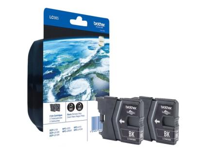 BROTHER Tinte LC-985BKBP2 schwarz Blister Twin Pack