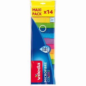 vileda COLORS MAXI PACK Mikrofasertücher, 14 St.