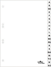 DURABLE Pp Register weiss A-Z Vollform