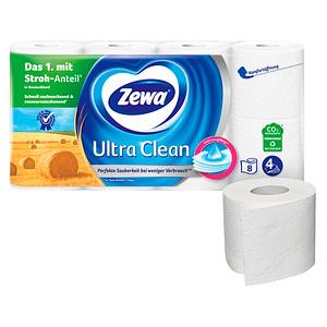 Zewa Toilettenpapier Ultra Clean 4-lagig 8 Rollen