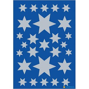 HERMA Weihnachts-Sticker DECOR "Sterne", sortiert, silber