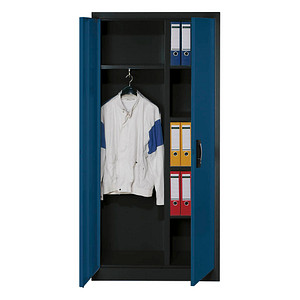 CP Stahlschrank C 2000 Acurado 9260-30 anthrazit, enzianblau 93,0 x 40,0 x 195,0 cm, aufgebaut