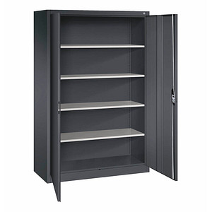 CP Stahlschrank 9480-000 S10574 schwarz 120,0 x 50,0 x 195,0 cm, aufgebaut