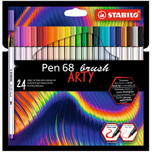 STABILO Pinselstift Pen 68 brush ARTY, 24er Kartonetui