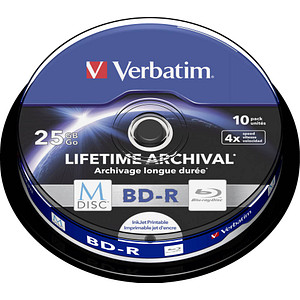 10 Verbatim Blu-ray BD-R 25 GB bedruckbar