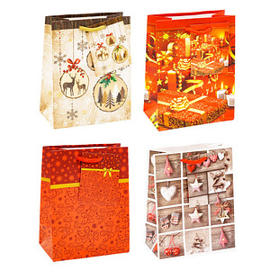 12 TSI Geschenktaschen Weihnachten Serie 9 Motiv sortiert 11,0 x 14,0 cm