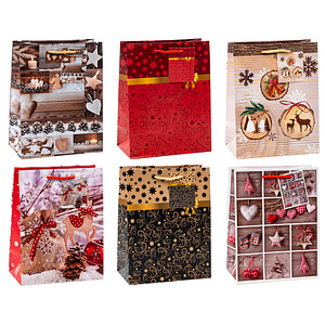 12 TSI Geschenktaschen Weihnachten Serie 9 Motiv sortiert 18,0 x 23,0 cm