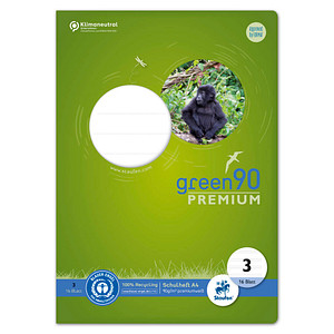 Staufen® Schulheft green Lineatur 3 liniert DIN A4 ohne Rand, 16 Blatt