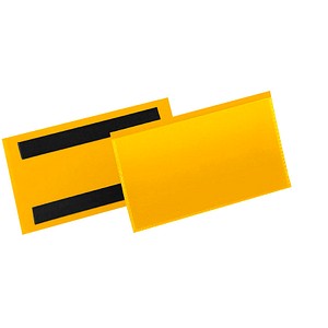 DURABLE Kennzeichnungstasche, magnetisch, 150 x 67 mm, gelb mit 2 rückseitigen 