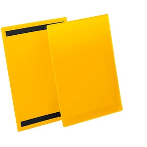 DURABLE Kennzeichnungstasche, magnetisch, DIN A4 hoch, gelb mit 2 rückseitigen 