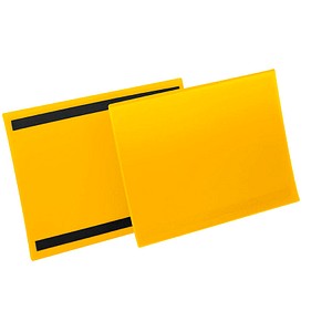 DURABLE Kennzeichnungstasche, magnetisch, DIN A4 quer, gelb mit 2 rückseitigen 