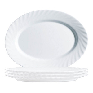 4 ARCOROC Servierplatten Trianon weiß 29,0 cm