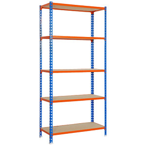 Simonrack Schwerlastregal MADERCLICK MEGAPLUS 5 8425437077524 orange, blau 120,0 x 40,0 x 200,0 cm