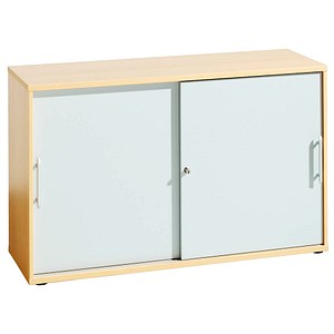 HAMMERBACHER Schiebetürenschrank buche, silber 1 Fachboden 120,0 x 40,0 x 74,8 cm